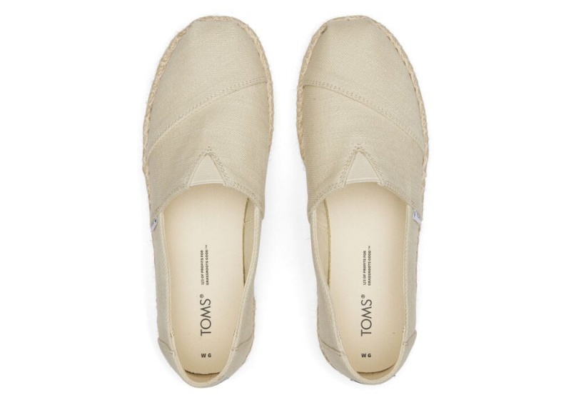 Toms Rope Platform Espadrille Beige | 2093SBOQA