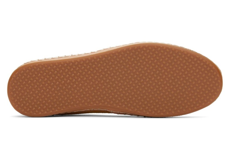 Toms Semsket Skinn Lær Wrap Espadrille Gull | 9875FUIJK