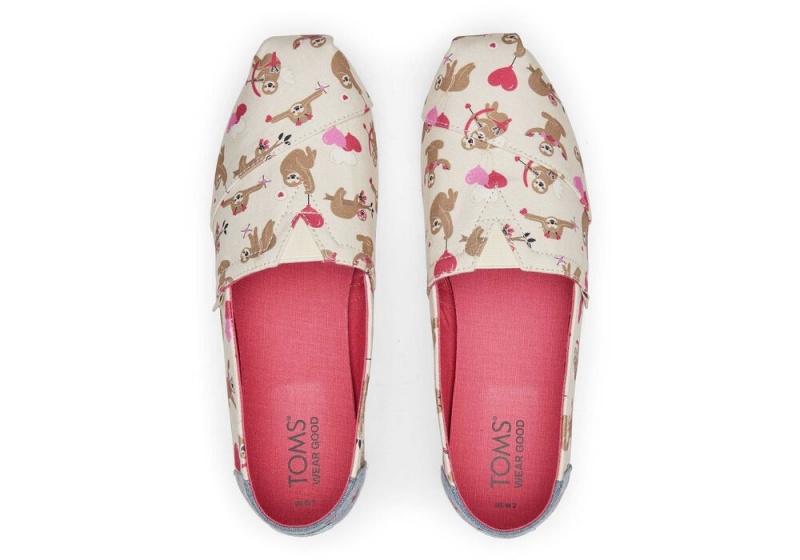 Toms Sloths and Hearts Espadrille Beige | 0942HBJXK