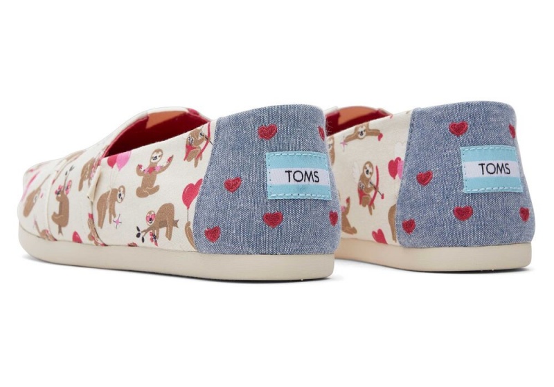 Toms Sloths and Hearts Espadrille Beige | 0942HBJXK