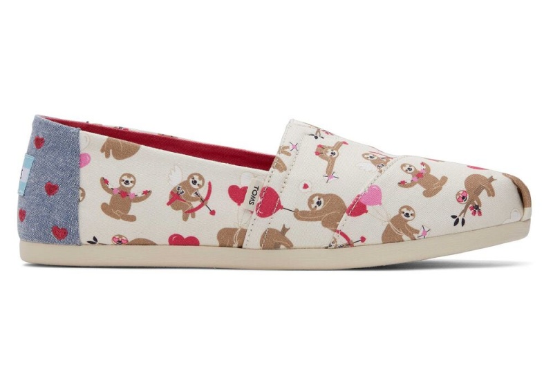 Toms Sloths and Hearts Espadrille Beige | 0942HBJXK