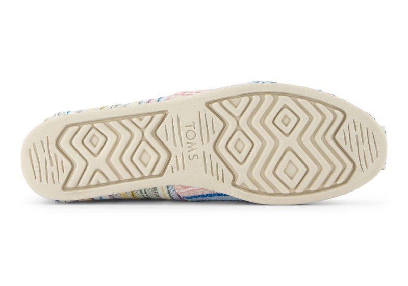 Toms Stitched Stripes Espadrille Grå | 1795WKPSH