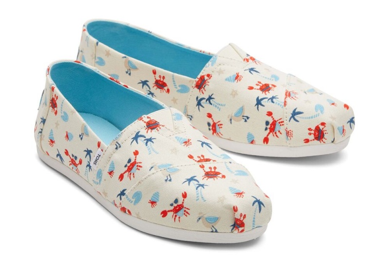 Toms Summer Crabs Espadrille Beige | 2870EKVAC