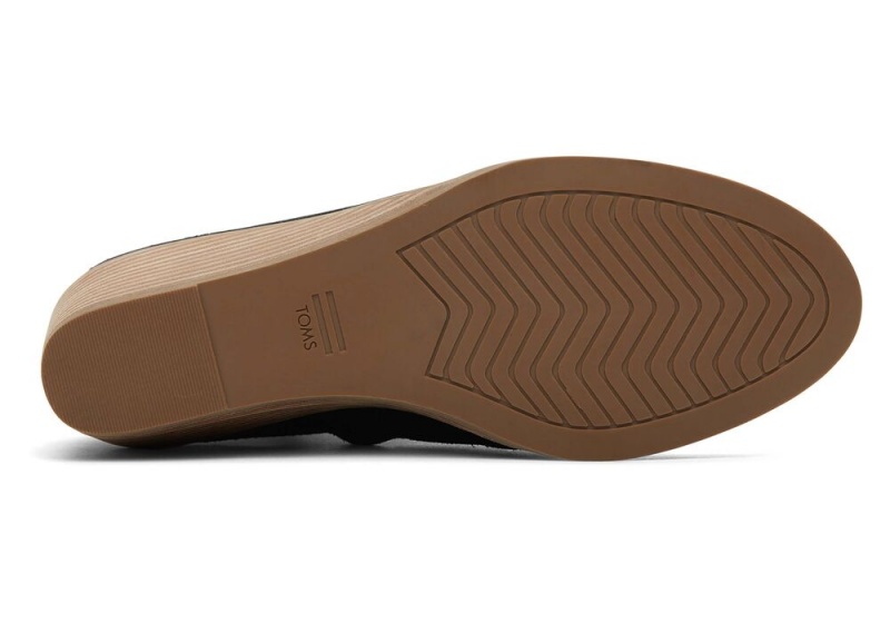 Toms Sutton Semsket Skinn Wedge Støvler Svarte | 0213WBVDI