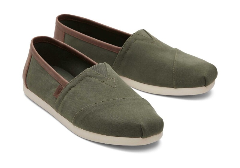 Toms SyntheticTrim Espadrille Mørke Olivengrønne | 4519RIZXB