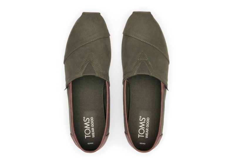 Toms SyntheticTrim Espadrille Mørke Olivengrønne | 4519RIZXB