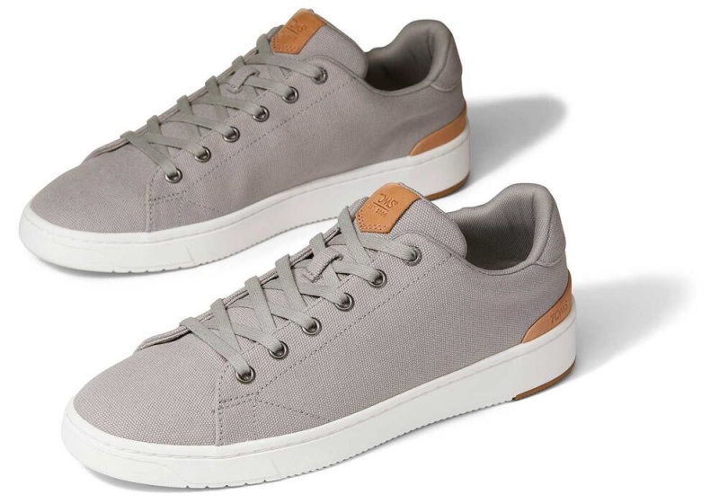 Toms TRVL LITE Canvas Blonder-Up Sneakers Dyp Grå | 0528XZBWA