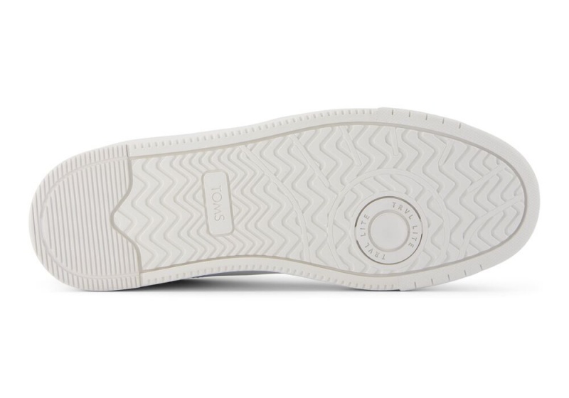 Toms TRVL LITE Court and Lær Sneakers Hvite Svarte | 4579UMTCL