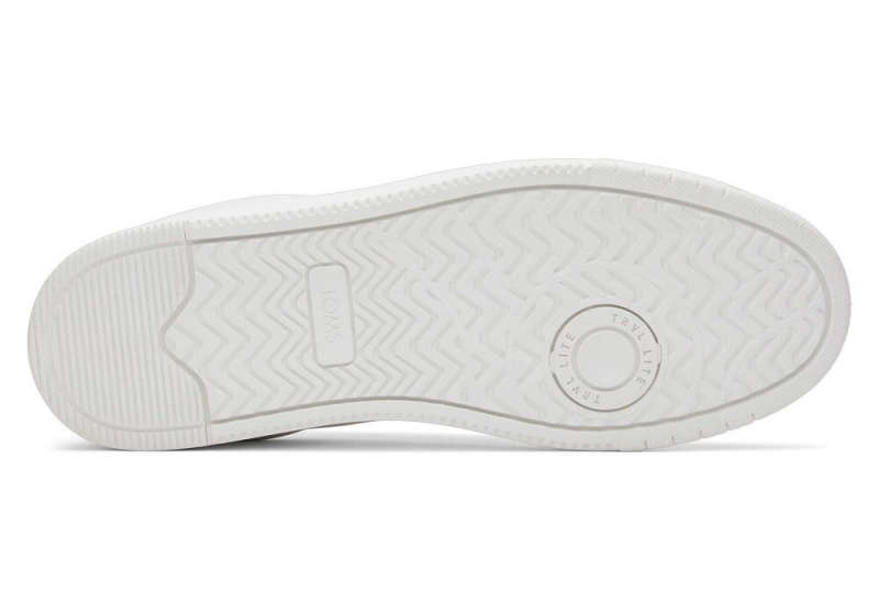 Toms TRVL LITE Lær Blonder-Up Sneakers Hvite | 5917QMHGE