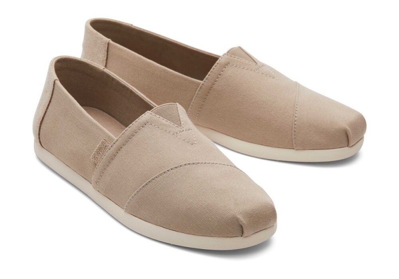 Toms Taupe Semsket Skinn Brushed Twill Espadrille Dyp Grå | 7540DYXVR