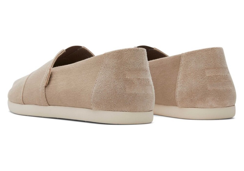 Toms Taupe Semsket Skinn Brushed Twill Espadrille Dyp Grå | 7540DYXVR