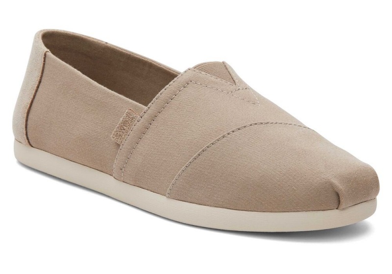 Toms Taupe Semsket Skinn Brushed Twill Espadrille Dyp Grå | 7540DYXVR