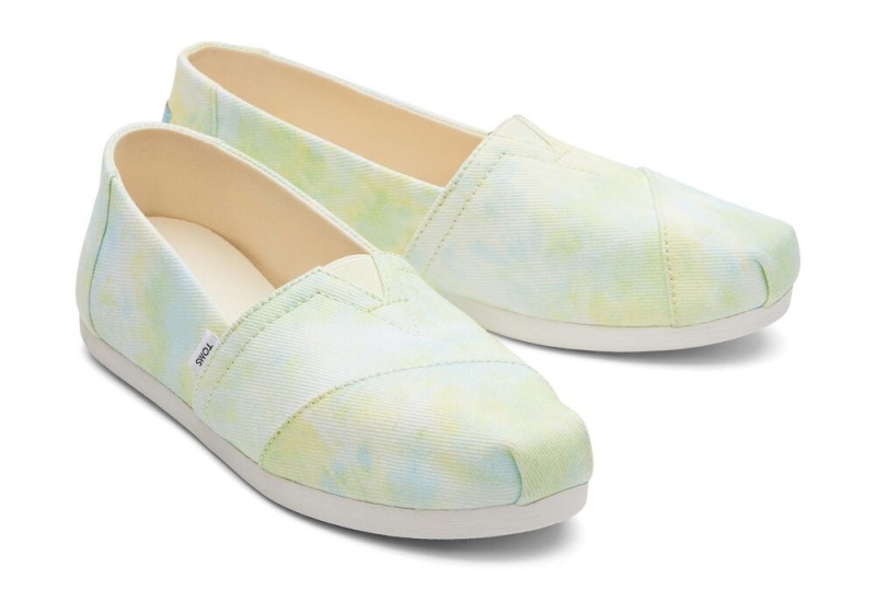 Toms Tie-Dye Espadrille Gul Lyse Grønn | 1236QFSAC