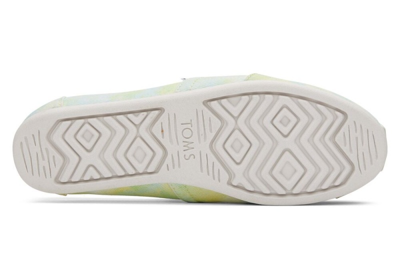 Toms Tie-Dye Espadrille Gul Lyse Grønn | 1236QFSAC