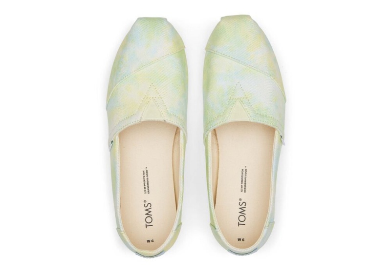 Toms Tie-Dye Espadrille Gul Lyse Grønn | 1236QFSAC