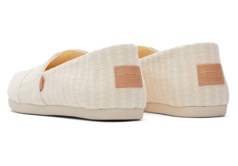 Toms Triangle Woven Espadrille Beige | 8971PVBTZ