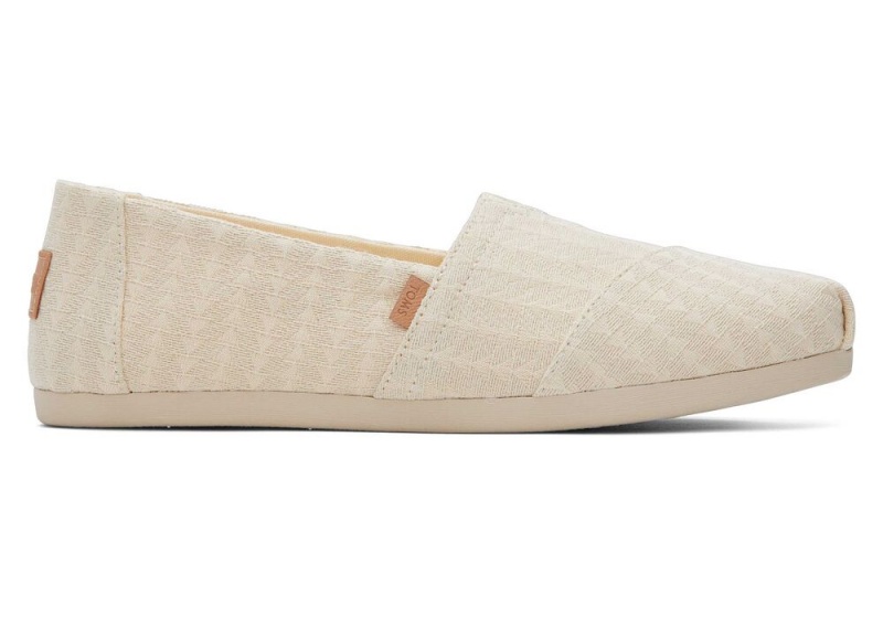 Toms Triangle Woven Espadrille Beige | 8971PVBTZ