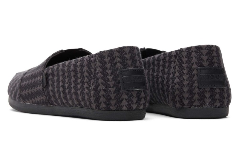 Toms Triangle Woven Espadrille Svarte | 7362DEIJW