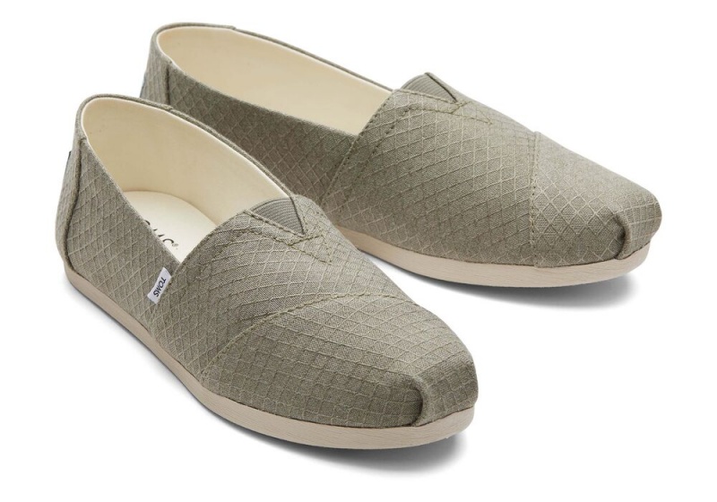 Toms Vetiver Diamond Texture Espadrille Grå | 7398QPDAT