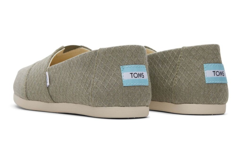 Toms Vetiver Diamond Texture Espadrille Grå | 7398QPDAT