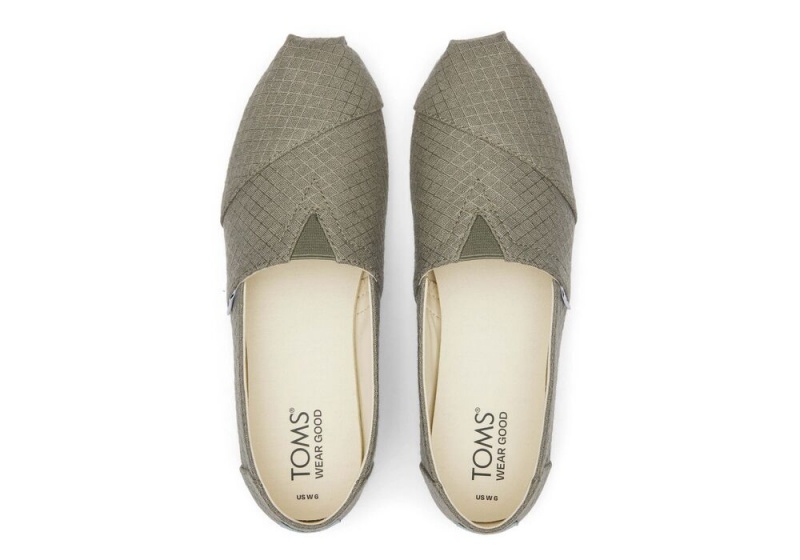 Toms Vetiver Diamond Texture Espadrille Grå | 7398QPDAT