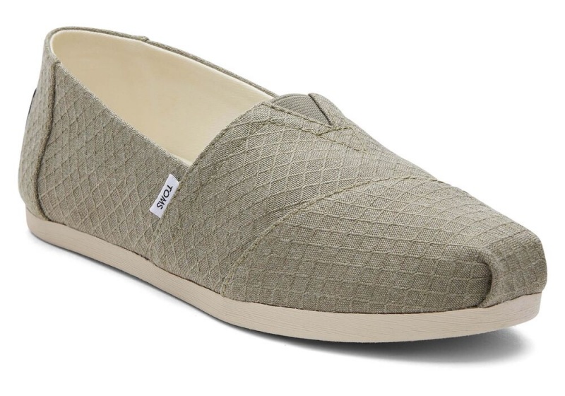 Toms Vetiver Diamond Texture Espadrille Grå | 7398QPDAT